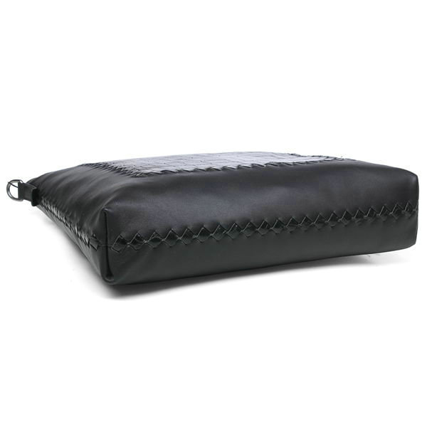 Bottega Veneta croco leather messenger bag 16051 black